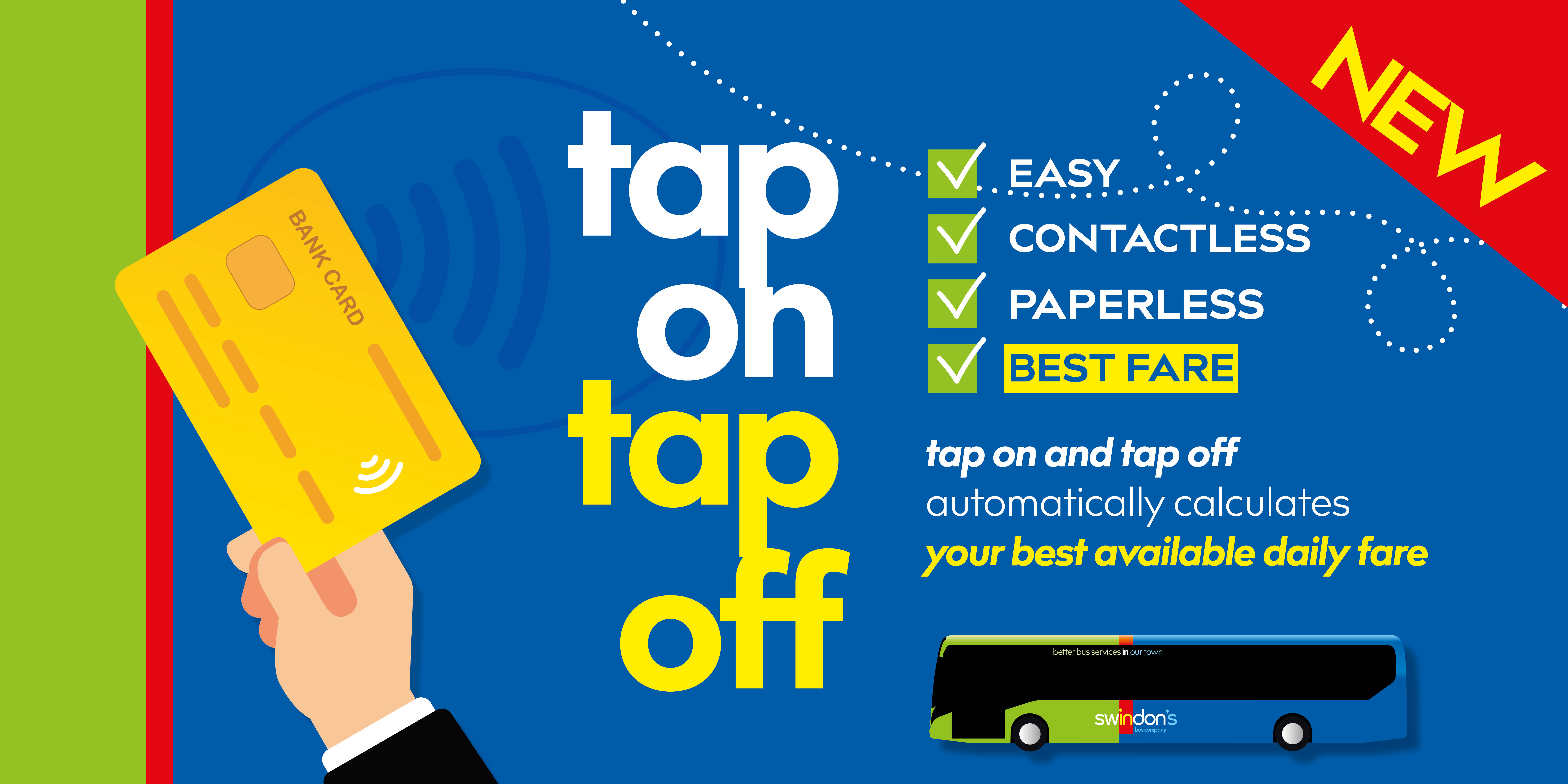Tickets are getting easier with Tap On Tap Off Swindon's Bus Company